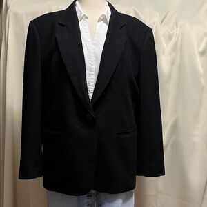Adolfo Atelier Black Wool Blazer – Made in St. Kitts